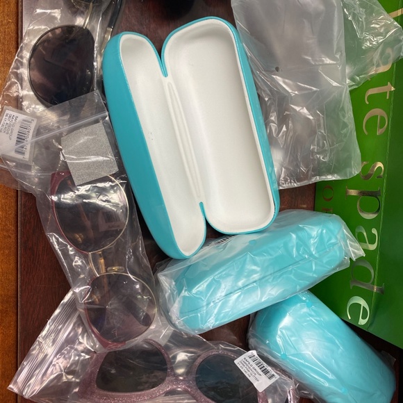 NWT Kate Spade Sunglasses with case Pink Glitter - Picture 2 of 5